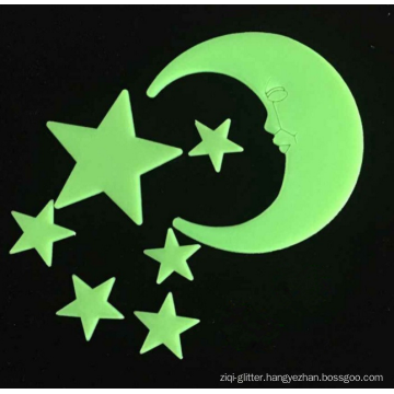 Glow stars and moons/Removable Wall Stickers glow in the dark for baby room decoration,romantic gifts suitable for all festivals